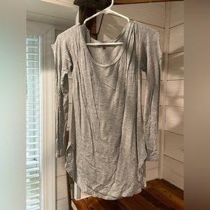 Gray tunic top